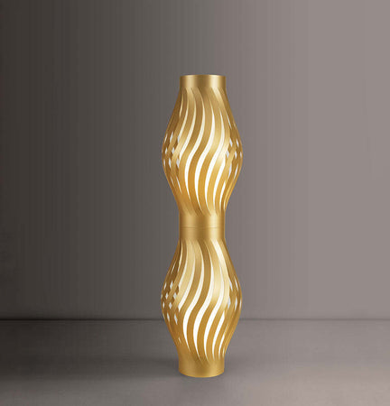 Lampada-Da-Terra-Totem-Helios-1-Luce-In-Polilux-Oro-Made-In-Italy