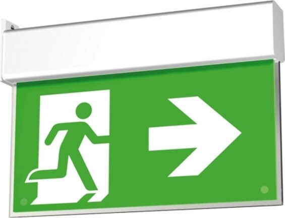 Lampada-Di-Emergenza-Led-Omino-Freccia-Destra-3w-Luce-Sicurezza-Con-Plafoniera