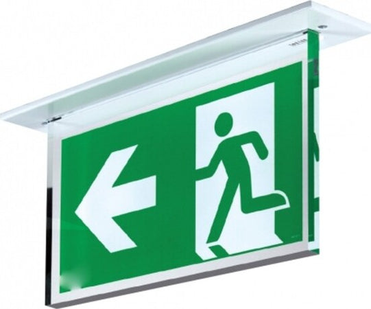 Lampada-Di-Emergenza-Led-Omino-Freccia-Sinistra-3w-Luce-Sicurezza-Con-Plafoniera