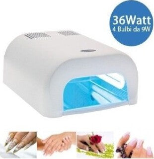 Lampada Fornetto Uv 36w 4 Bulbi Per Colata Ricostruzione Unghie Nail Art Timer Bellezza/Manicure e pedicure/Decorazioni per unghie/Strumenti/Asciuga unghie e lampade UV Trade Shop italia - Napoli, Commerciovirtuoso.it