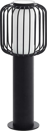 Lampada-Industrial-Da-Esterno-Ravello-1-Luce-Acciaio-Zincato-Nero-H45Cm