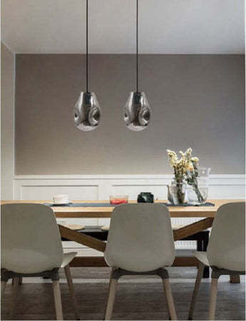 Lampada-Lampadario-Sospensione-E27-Drop-In-Vetro-Argento-Grigio-Scuro-Ip20-Lp