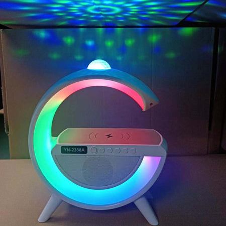Lampada Led Caricabatteria Wireless Cassa Forma G Con Proiettore Cielo Stellato Illuminazione/Illuminazione per interni/Illuminazione speciale/Mood Lights Trade Shop italia - Napoli, Commerciovirtuoso.it