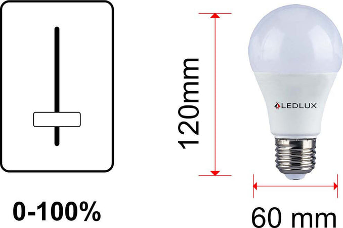 Lampada-Led-E27-Dimmerabile-Triac-Dimmer-12W-220V-Bianco-Freddo-6500K-1050-Lumens-Ledlux