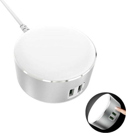 Lampada-Led-Touch-Con-Caricabatterie-2-Porte-Usb-Da-Viaggio-Per-Ios-Android