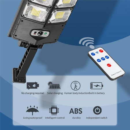 Lampada Solare Led Impermeabile Giardino Cortile Sensore Movimento Telecomando Articoli da Giardino > Illuminazione da esterno > Lampade per esterno Trade Shop italia - Napoli, Commerciovirtuoso.it