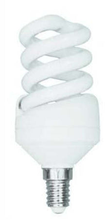 LAMPADA SPIRALE E14 FLUORESCENTE COMPATTA LUCE BIANCA CALDA/FREDDA
