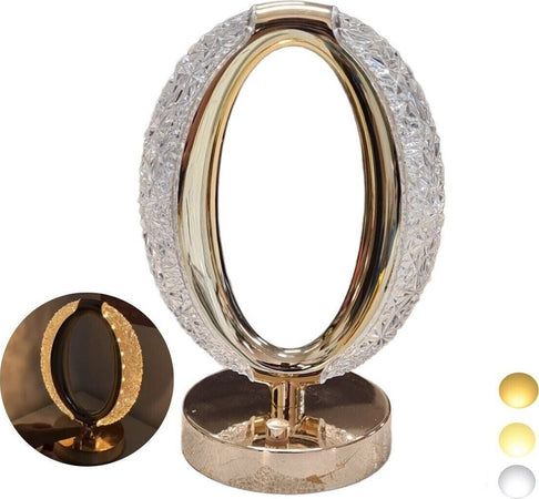 LAMPADA TAVOLO LED RICARICABILE OVALE TIPO CRISTALLO ATMOSFERA DIAMANTE TOUCH Illuminazione/Illuminazione per interni/Lampade/Lampade da tavolo e abat-jour Zencoccostore - Formia, Commerciovirtuoso.it
