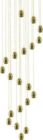 Lampadario-A-Sospensione-Contemporaneo-Golden-Egg-Oro-Vetro-Pulegoso-Led-96W