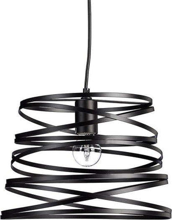 Lampadario-A-Sospensione-Moderno-Con-Paralume-Metallo-Vortice-Traforato-Nero-A08