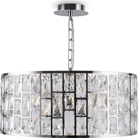Lampadario-A-Sospensione-Moderno-Gelid-Metallo-Cromo-Cristallo-4-Luci-E27-60W