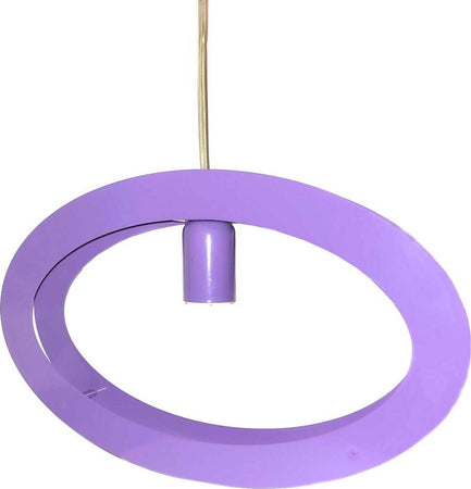 Lampadario a Sospensione Ovale Viola in Metallo Smaltato Lampadario Novecento 390 X 240 Cm H Regolabili Illuminazione/Illuminazione per interni/Lampadari lampade a sospensione e plafoniere/Lampade a sospensione Ideart - Valdilana, Commerciovirtuoso.it