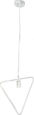 Lampadario-A-Sospensione-Pendente-Triangolo-Lampada-Plafoniera-E27-B35-a-Bianco