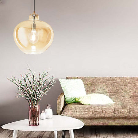 Lampadario-ambra-Perenz-BOWL-6666-AM-E27-LED-sospensione-vetro-classico-lampada-soffitto