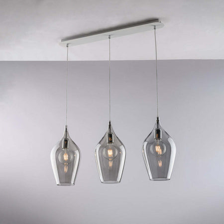Lampadario-Binario-Contemporaneo-Ares-Grigio-Fumè-3-Luci-E27