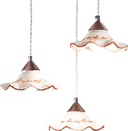 Lampadario-ceramica-Due-P-illuminazione-HOPE-S3-E27-LED-classica-lampada-soffitto-sospensione