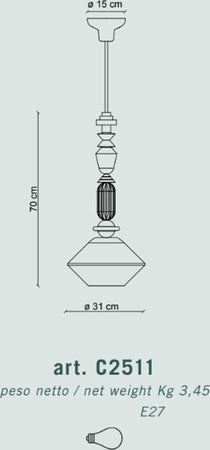 Lampadario-ceramica-Ferroluce-Decò-LARIAT-C2511-E27-LED-sospensione-classica-moderna