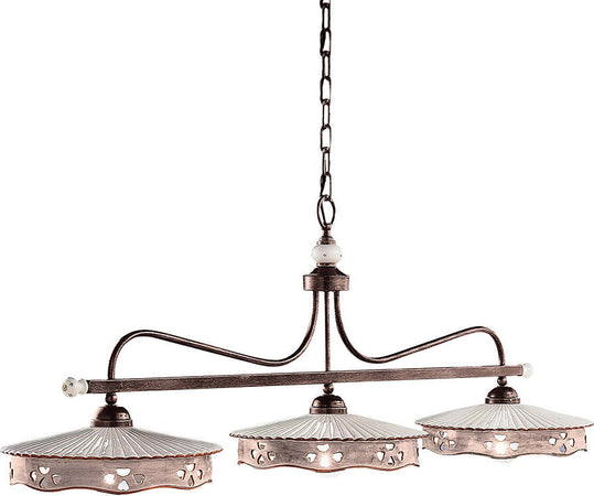 Lampadario-Classico-Alessandria-Ferro-E-Ceramica-Nero-Sfumato-Rame-3-Luci-E27