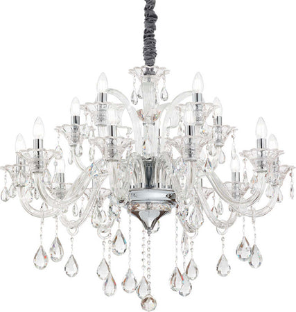 Lampadario-Classico-Colossal-Metallo-Cristallo-Trasparente-15-Luci-E14