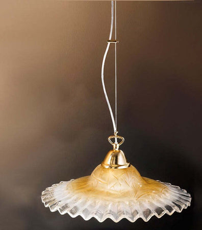 Lampadario-classico-Due-P-illuminazione-2577-SM-E27-LED-vetro-sospensione