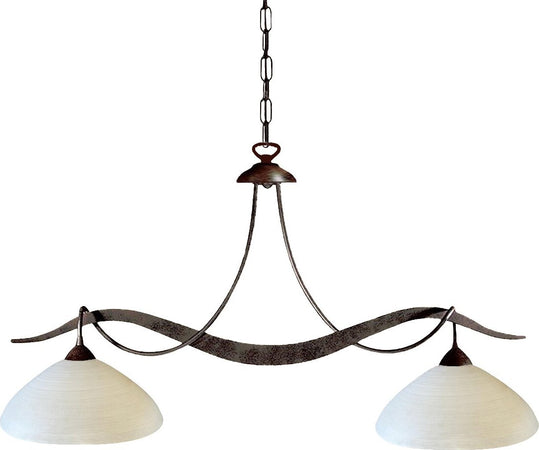 Lampadario-classico-Due-P-illuminazione-YOKE-2712-S2-E27-LED-testa-moro-vetro-bilanciere-lampada-soffitto