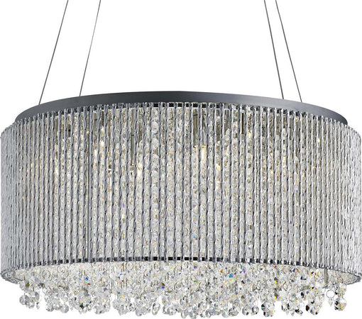 Lampadario-Classico-Elisa-I-Acciaio-Cromo-Vetro-Trasparente-8-Luci-G9