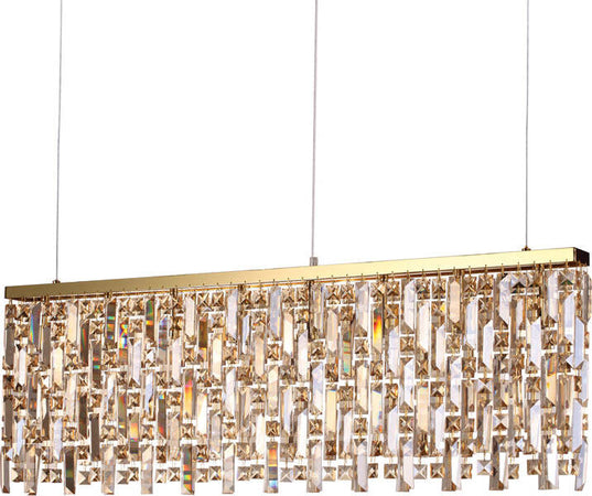 Lampadario-Classico-Elisir-Metallo-Cristallo-Ottone-8-Luci-G9-3W-3000K