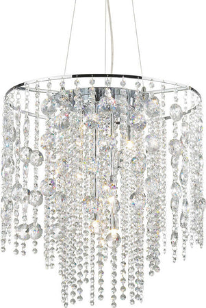 Lampadario-Classico-Evasione-Vetro-Cromo-10-Luci-G9-3W-3000K-Luce-Calda