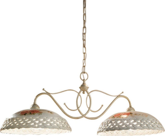 Lampadario-classico-Ferroluce-VERONA-C971-BL-E27-LED-ceramica-bilanciere