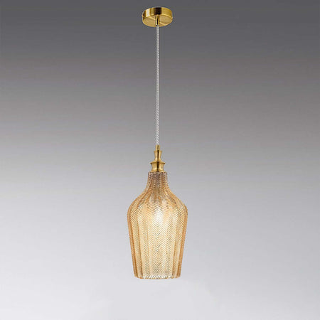 Lampadario-classico-Gea-Luce-CLEOFE-S12-E27-LED-vetro-ambra-lampada-sospensione