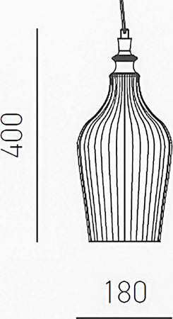 Lampadario-classico-Gea-Luce-CLEOFE-S12-E27-LED-vetro-ambra-lampada-sospensione