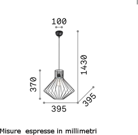 Lampadario-classico-IDEAL-LUX-AMPOLLA-SP1-4-167497-E27-LED-metallo-sospensione