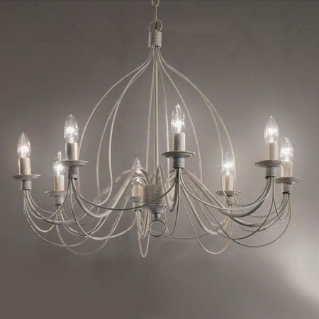 Lampadario-classico-Ideal-Lux-CORTE-SP8-005898-E14-LED-metallo-sospensione