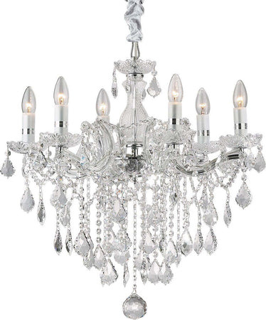 Lampadario-classico-Ideal-Lux-FLORIAN-SP6-CROMO-035628-E14-LED-cristallo-sospensione