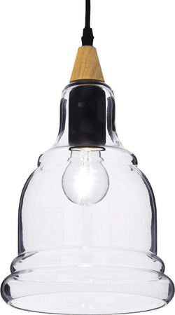 Lampadario-classico-Ideal-Lux-GRETEL-SP1-122564-E27-LED-vintage-vetro-metallo-legno-sospensione