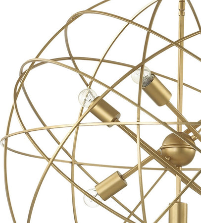 Lampadario-classico-IDEAL-LUX-KONSE-SP6-156026-E27-LED-60CM-metallo-oro-scuro-sospensione-tonda-classica-multiluce-interno