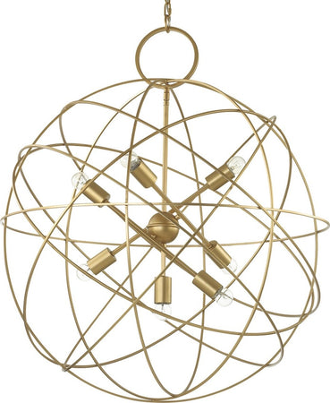 Lampadario-classico-IDEAL-LUX-KONSE-SP7-156033-E27-LED-80CM-sospensione-metallo-oro-scuro-tonda-multiluce-interno
