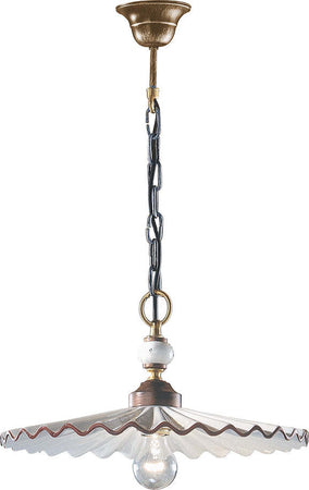 Lampadario-Classico-L'Aquila-Metallo-E-Ceramica-Nero-Sfumato-Rame-1-Luce-E27