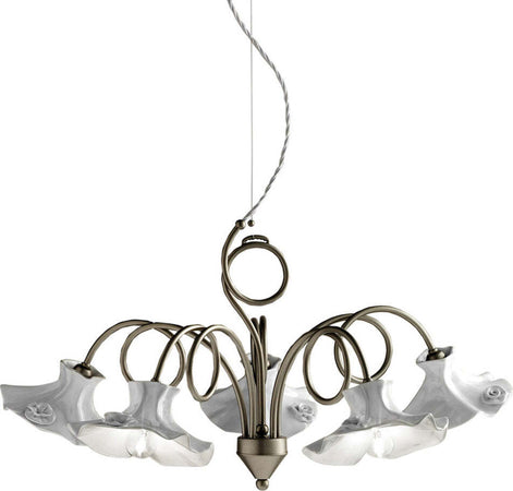 Lampadario-Classico-Lecco-Metallo-E-Ceramica-Argento-Decorato-5-Luci-E14