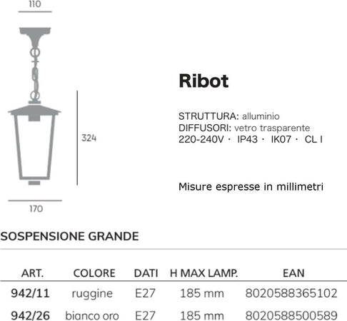 Lampadario-classico-Livos-RIBOT-942-E27-LED-alluminio-sospensione-lanterna