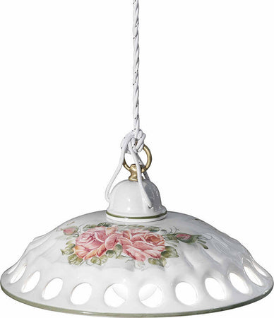 Lampadario-Classico-Napoli-Ceramica-E-Ottone-Satinato-Decorato-1-Luce-E27