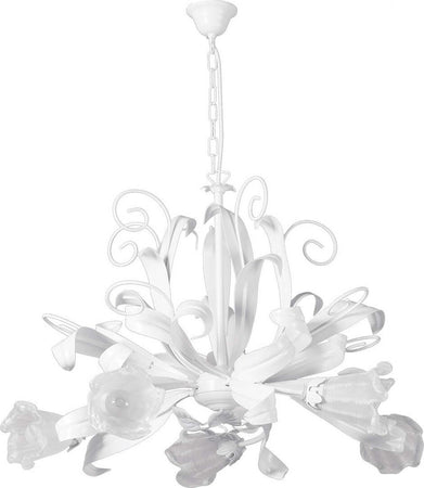 Lampadario-classico-Padana-Lampadari-SHABBY-CHIC-1104-5G-E14-LED-metallo-vetro-sospensione