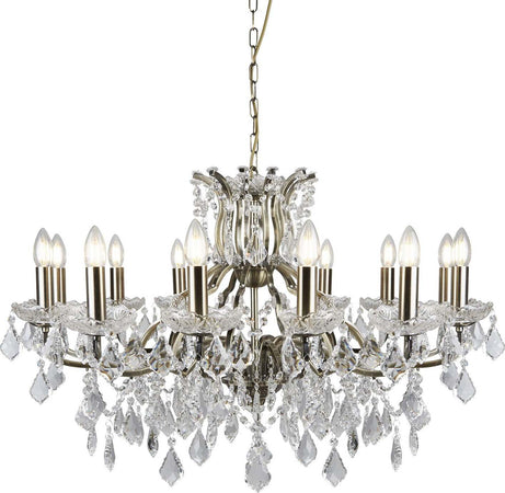 Lampadario-Classico-Parigi-Acciaio-Ottone-Vetro-Trasparente-12-Luci-E14