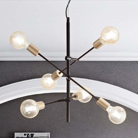Lampadario-classico-Perenz-VECTOR-6600-N-E27-LED-sospensione-orientabile-nero-ottone-invecchiato