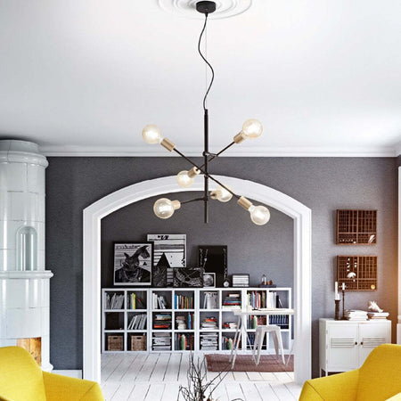 Lampadario-classico-Perenz-VECTOR-6600-N-E27-LED-sospensione-orientabile-nero-ottone-invecchiato