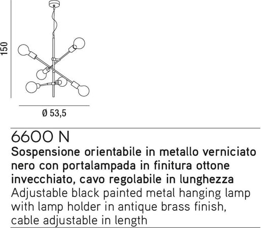 Lampadario-classico-Perenz-VECTOR-6600-N-E27-LED-sospensione-orientabile-nero-ottone-invecchiato