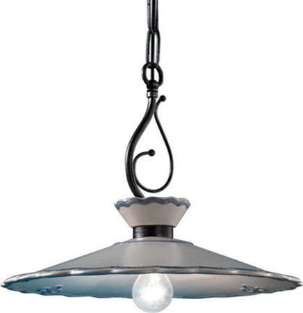 Lampadario-Classico-Ravenna-Metallo-E-Ceramica-Nero-Sfumato-Arg.-31Cm-1-Luce-E27
