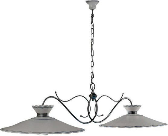 Lampadario-Classico-Ravenna-Metallo-E-Ceramica-Nero-Sfumato-Argento-2-Luci-E27