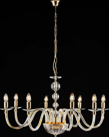 Lampadario-Classico-Ruben-Cristallo-Oro-8-Luci-E14