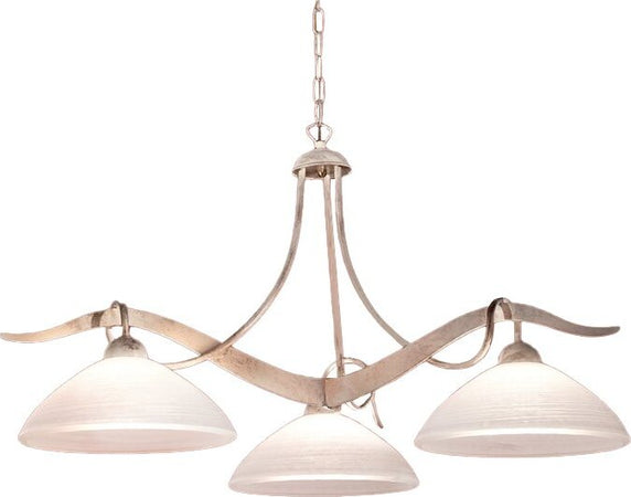 Lampadario-classico-rustico-Due-P-illuminazione-YOKE-2712-S3-E27-LED-avorio-vetro-sospensione-lampada-soffitto